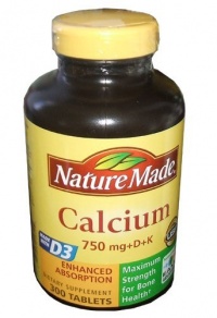 Nature Made Calcium 750 mg + D + K, 300 Tablets