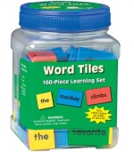 Eureka Tub Of Word Tiles, 160 Tiles in 3 3/4 x 5 1/2 x 3 3/4 Tub