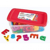 Educational Insights Jumbo AlphaMagnets and MathMagnets Combo Set-Multicolored