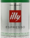 illy Caffe Decaffeinated Whole Bean Coffee (Medium Roast, Green Top), 8.8-Ounce Tins (Pack of 2)