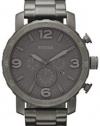 Fossil Men's JR1400 Nate Chronograph Stainless Steel Smoke Band and Dial Watch