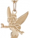 Disney Tinker Bell Girl's 14k Pendant Necklace and Gold Filled Chain