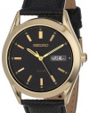 Seiko Men's SNE054 Solar Strap Black Dial Watch