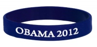 Obama Blue 2012 Silicone Wristband with White Print