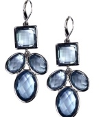 AK Anne Klein's dreamy design highlights a cluster of enchanting plastic aqua accents. Crafted in imitation rhodium-plated mixed metal. Approximate drop: 2 inches.