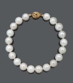 A traditional classic to last a lifetime. This beautiful bracelet features A+ Akoya cultured pearls (8-8-1/2 mm) with a 14k gold clasp. Approximate length: 7-1/2 inches.