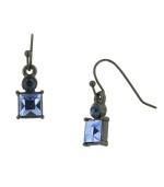 Set off your look off in stunning squares. 2028's chic drop earrings highlight square and round-cut Montana crystals set in hematite tone mixed metal. Approximate drop: 1 inch.