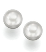 A timeless symbol of pure grace, these glass pearl (16 mm) earrings are beautiful year after year. In silvertone mixed metal.