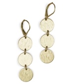 Easy as 1, 2, 3. These mod earrings from Jones New York are crafted from gold-plated mixed metal. Approximate drop: 2-1/4 inches.