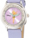 Disney Women's TK1008 Tinkerbell Purple Sunray Dial Purple Strap Watch