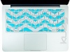 Kuzy - Teal Hot Chevron Zig-Zag Keyboard Cover for MacBook Pro 13 15 17 Aluminum Unibody (fits MacBook with or w/out Retina Display) iMac and MacBook Air 13 Silicone Skin - Teal / Turquoise HOT Blue