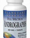 Planetary Herbals Full Spectrum Andrographis, 400 mg, Tablets , 120 tablets (Pack of 2)