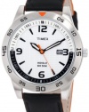 Timex Men's T2N695 Elevated Classics Dress Sport Collection Black Leather Strap Watch