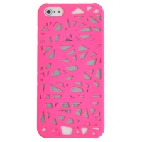 Lumii Ark Rubberized Hard Case for Apple iPhone 5 - Bird Nest (Hot Pink)