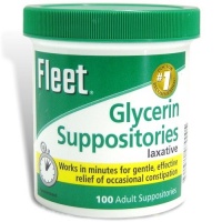 Fleet - Glycerin Suppositories, Laxative, Adult Jar, 100 Each