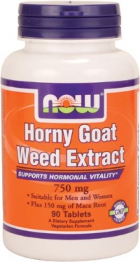 NOW Foods Horny Goat Weed Extract 750mg, 90 Tablets