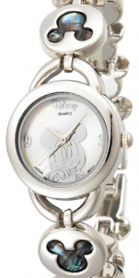 Disney Women's MK2006 Mickey Mouse Abalone Stone Links Bracelet Watch