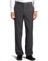 Louis Raphael ROSSO Men's Washable Wool Blend Flat Front Dress Pant, Charcoal40x32