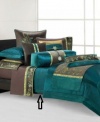 Natori Potala Palace Coverlet - Deep Teal - Queen