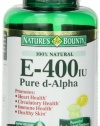 Nature's Bounty E-400 Iu Natural Pure D-alpha, 120 Softgels