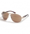 G by GUESS Men's Metal Aviators with G by Guess Logo