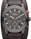 FOSSIL Keaton Chronograph Leather Watch Grey