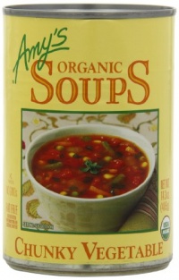 Amy's Organic Fat Free Chunky Vegetable Soup, 14.3-Ounce Cans (Pack of 12)