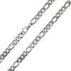 Bling Jewelry Mens 7mm Medium Figaro Chain Stainless Steel Necklace 24in