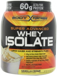 Body Fortress Super Advanced Whey Isolate, Vanilla Creme, 2 Pounds