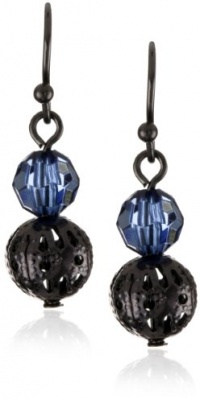 1928 Jewelry Colored Bead Ball Drop Earrings