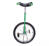 Aosom Deluxe 20 Wheel Unicycle - Green Frame w/ Stand