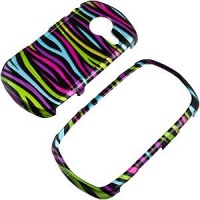 Zebra Stripes (Rainbow/Black) Protector Case for Casio G'zOne Commando C771