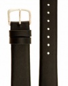 Men's Genuine Italian Leather Watchband Black 18mm Watch Band