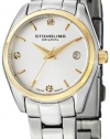 Stuhrling Original Women's 414L.03 Classic Ascot Prime Stainless Steel Bracelet Watch with Gold-Tone Bezel and Swarovski Crystals