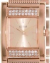 GUESS U0127L3 Rose Gold-Tone Crystal Watch