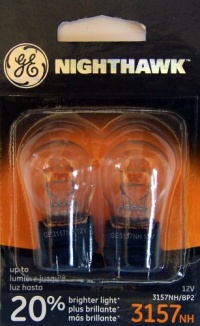 GE 3157NH/BP2 Nighthawk Automotive Replacement Bulbs, Pack of 2