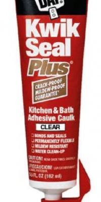 Dap 18546 Kwik Seal Plus Kitchen and Bath All-Purpose Adhesive Caulk Clear, 5.5-Ounce