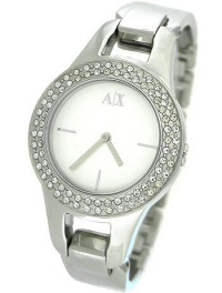 Armani AX Exchange White Dial Stainless Steel Ladies Watch AX4092