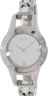 Armani Exchange Women's AX4143 Silver Stainless-Steel Quartz Watch with Silver Dial