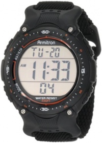 Armitron Men's 408159BLK Sport Chronograph Black Strap Digital Display Watch