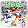 The Crafts Outlet 1000-Piece Round Rhinestones, 5mm, Multi Assortment