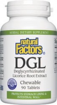 Natural Factors Dgl Chewable  400mg , 90 Chewable Tablets