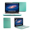 GMYLE(R) 4 in 1 Robin Egg Blue Turquoise Rubberized (Rubber Coated) Hard Case Cover for 13.3 inches Macbook Pro - with Robin Egg Blue Turquoise Soft Sleeve Bag and Silicon Keyboard Protector - 13 inches Clear LCD Screen Protector -