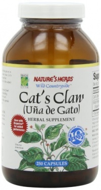 Twinlab Nature's Herbs Cat's Claw 500mg, 250 Capsules (Pack of 2)