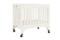 babyletto Grayson Mini Crib with Mattress Pad, White