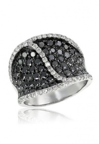 Effy Jewlery Prism Caviar Black and White Diamond Ring, 3.96 TCW Ring size 7