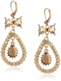 Betsey Johnson Iconic Summer Metallics Gem Orbital Drop Earrings