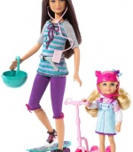 Barbie Sisters Skateboard! Skipper and Chelsea