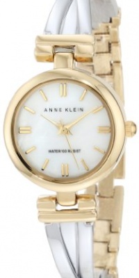 Anne Klein Women's AK/1171MPTT Two-Tone Criss Cross Bangle Watch