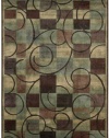 Area Rug 2x2 Rectangle Contemporary Brown Color - Nourison Expressions Collection